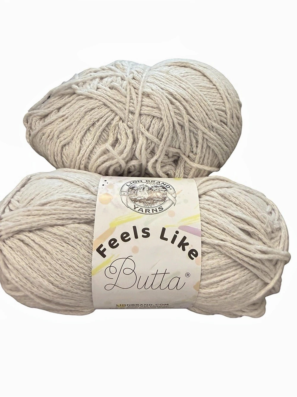 Lot Of 2 Yarn Skeins Feels Like Butta RAINY DAY GRAY Crochet Knit Crafts Lion